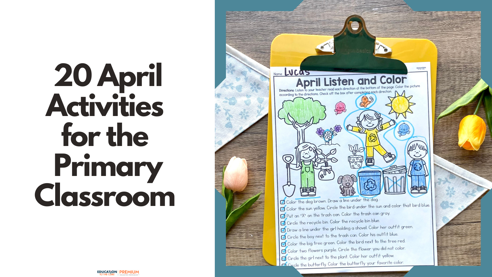 20 April Activities for Primary Students
