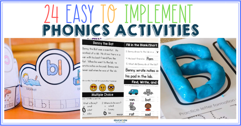 24 Easy to Implement Phonics Activities