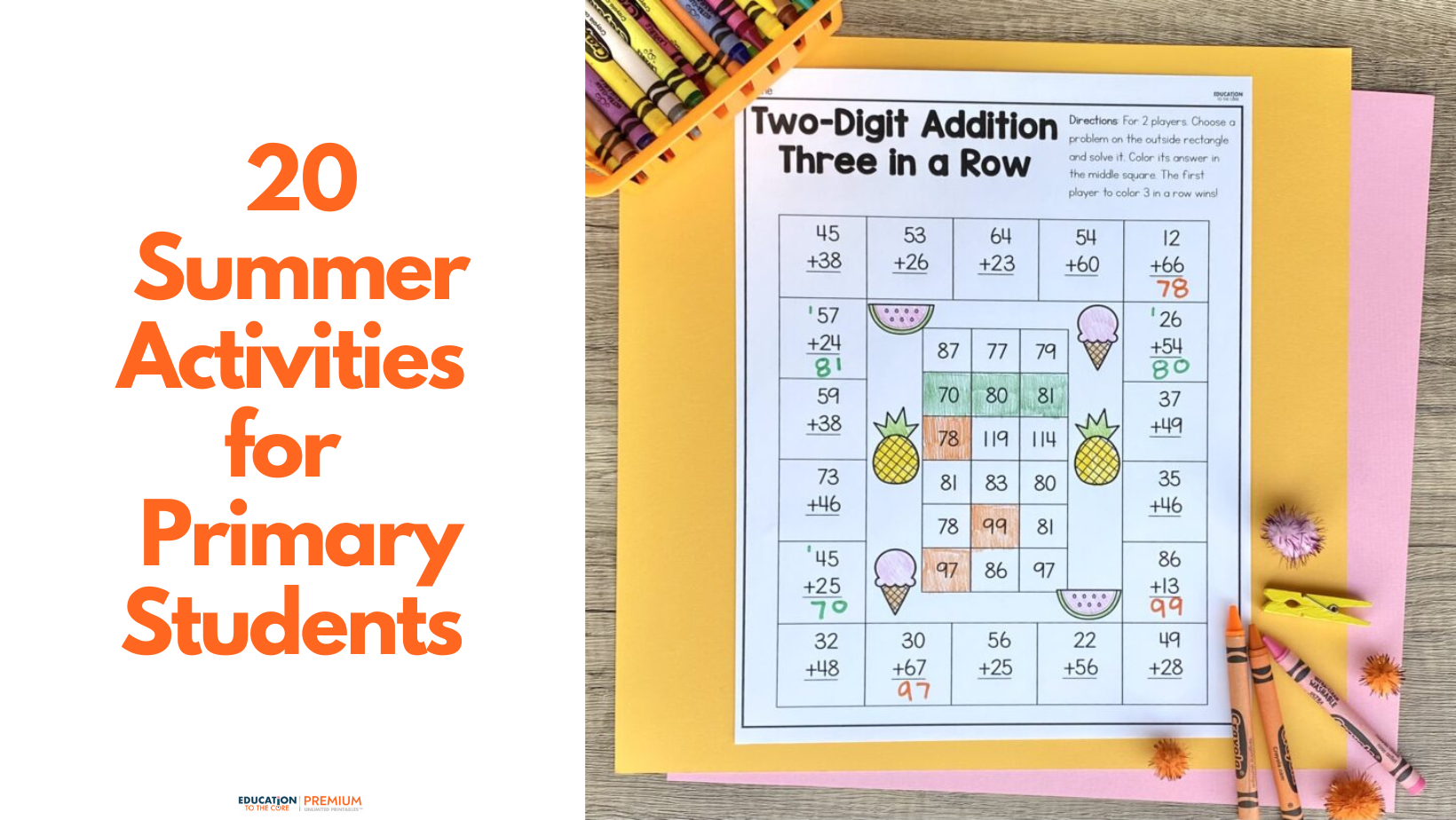 20 Summer Activities for Primary Students