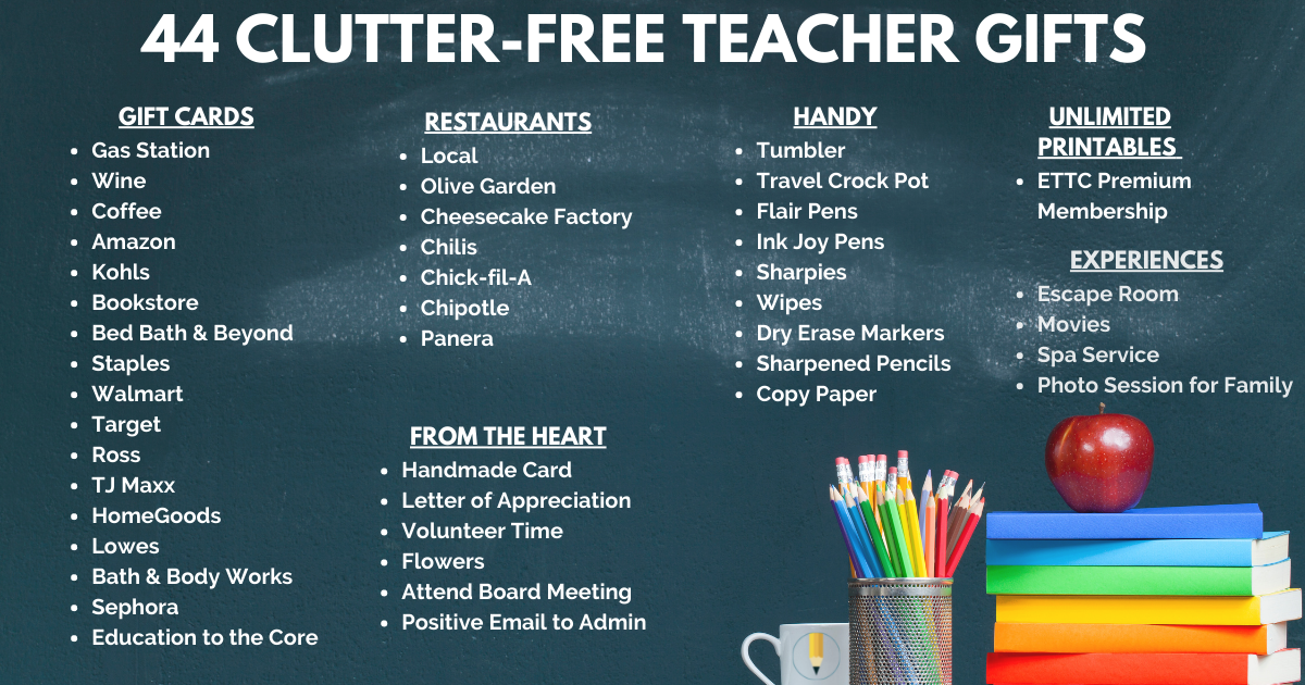 Top 10 Clutter-Free Gifts for Teachers