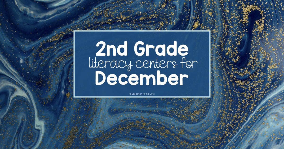 December Literacy Centers for 2nd Grade
