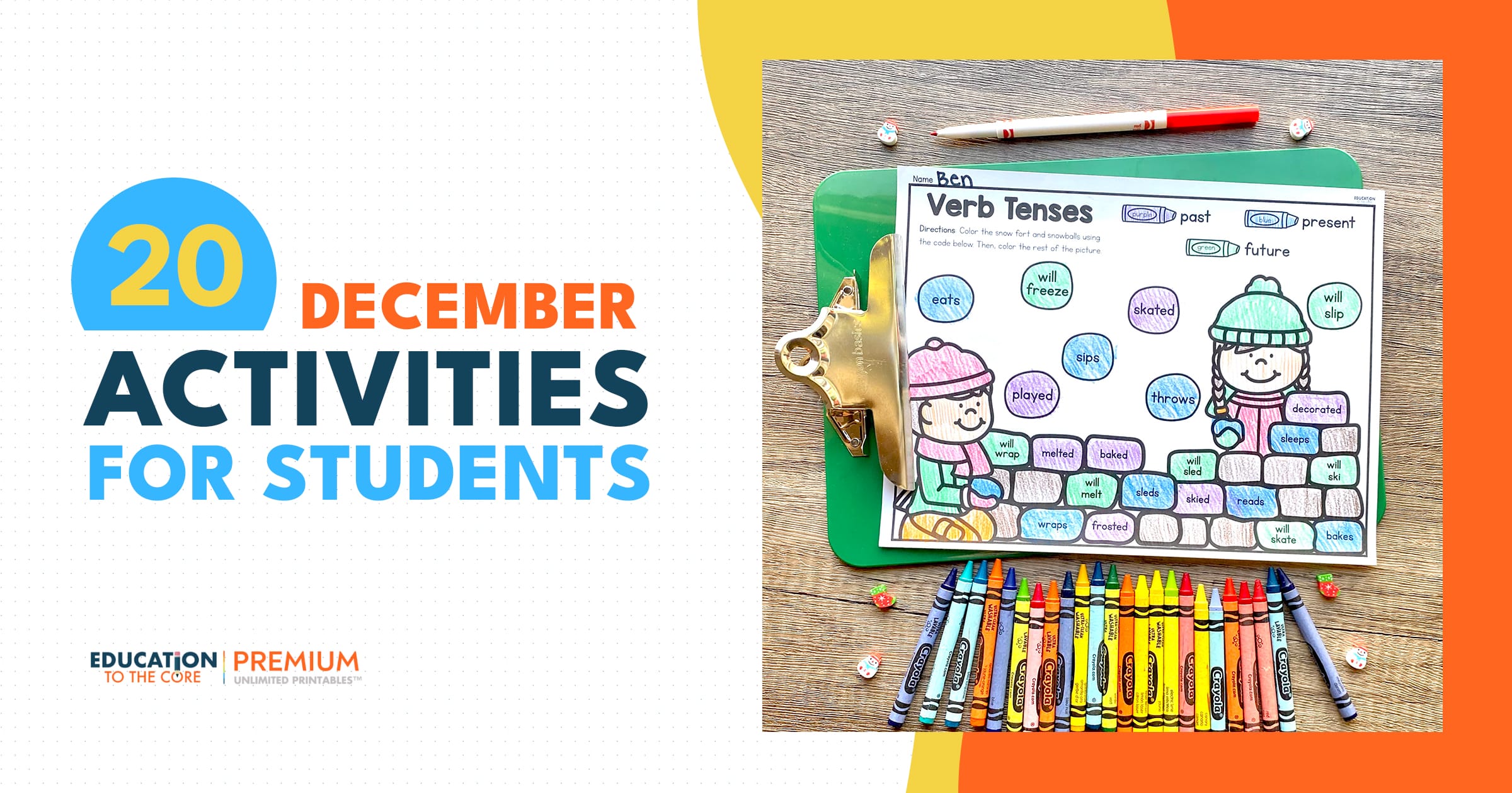 20 December Activities for Students | Education to the Core