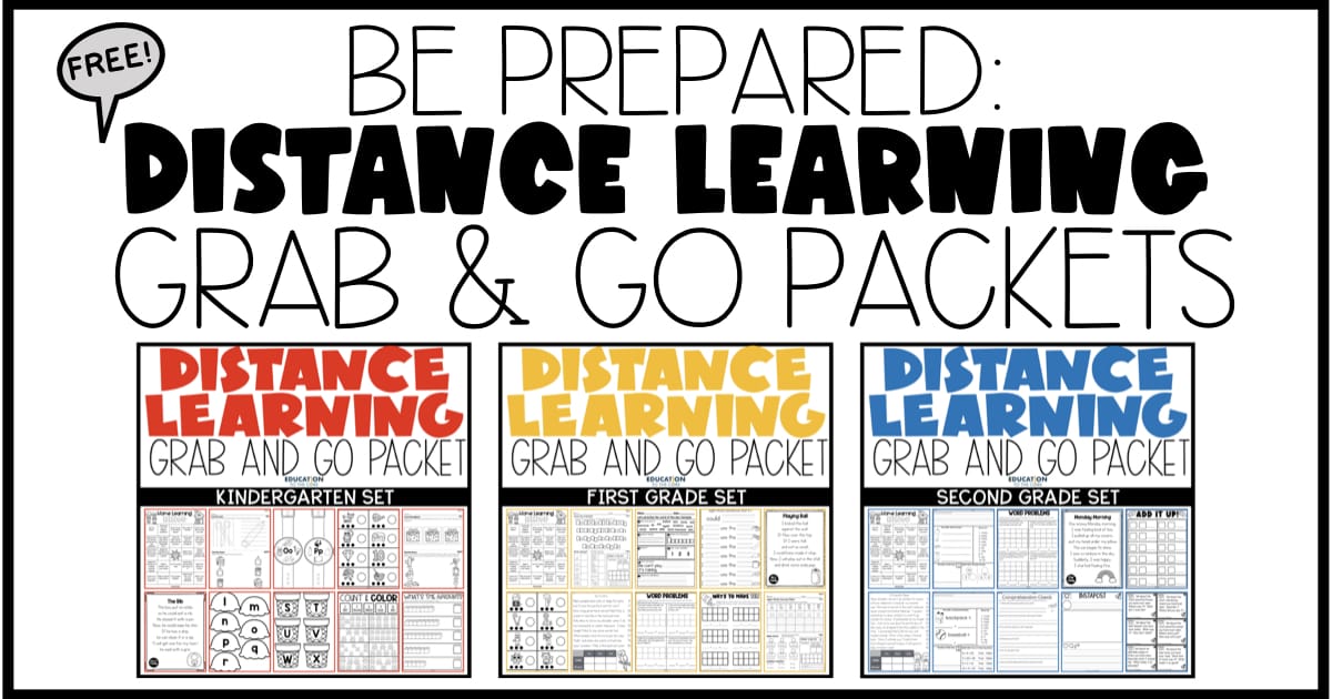 Be Prepared: Distance Learning Grab and Go Packets