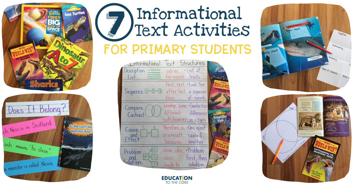 7 Informational Text Activities for Primary Students