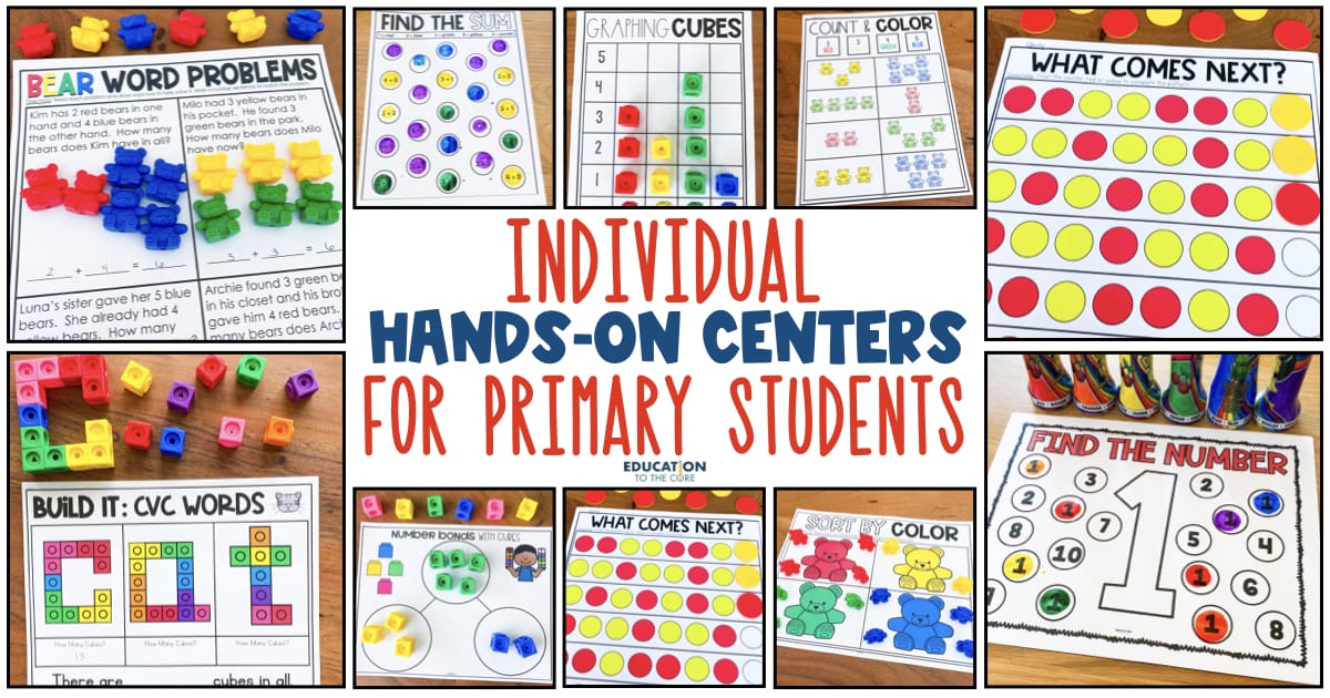 Individual Hands-On Centers for Primary Students