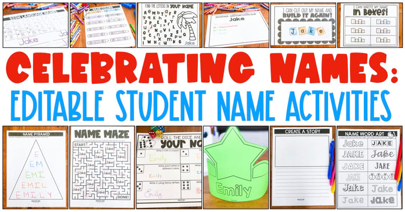 Celebrating Names: Editable Student Name Activities