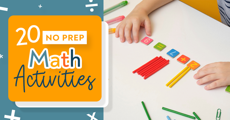 20 No Prep Math Activities