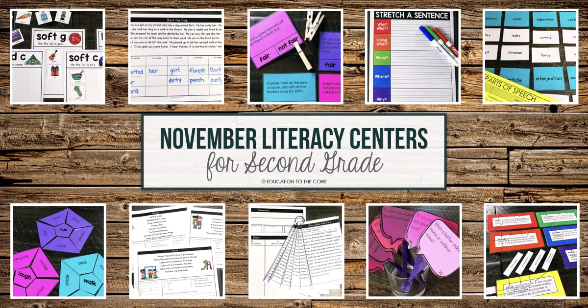 10 November Centers for 2nd Grade