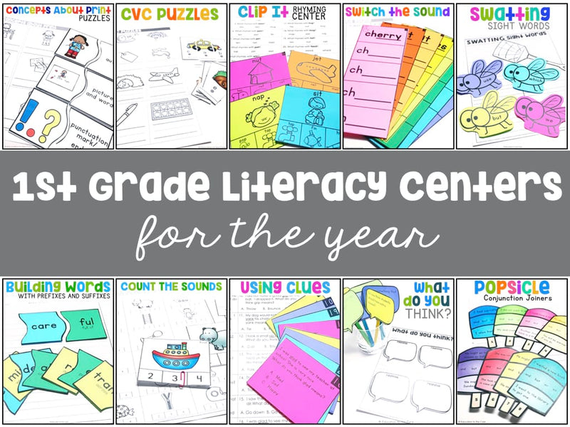 October Literacy Centers for First Grade