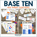 Base Ten No Prep Math Centers