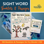 100 Sight Word Booklets for Fry Words 1-100