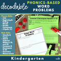 Kindergarten Decodable Math Word Problems