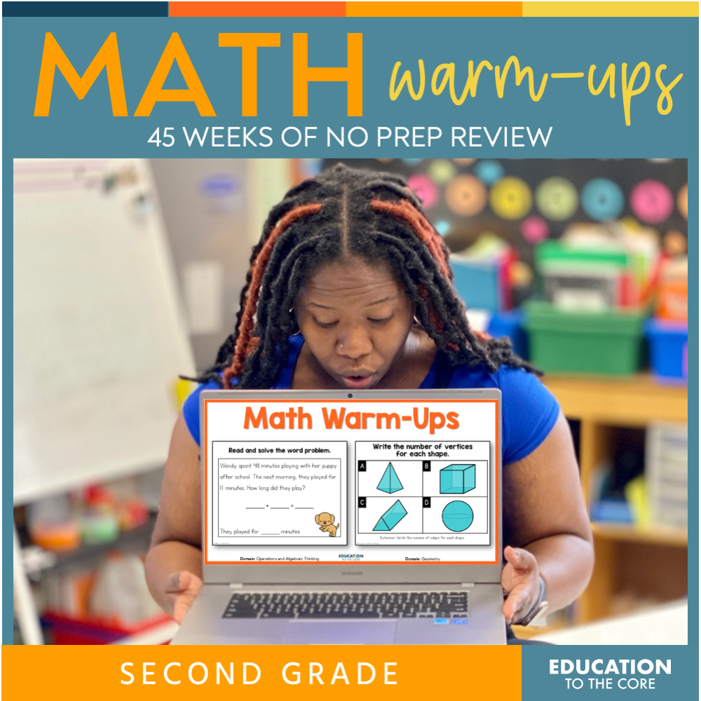 No Prep Math Warm-Ups for 2nd Grade