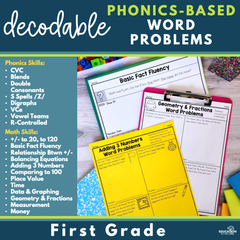 First Grade Decodable Math Word Problems