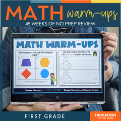 No Prep Math Warm-Ups for 1st Grade