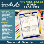 Second Grade Decodable Math Word Problems