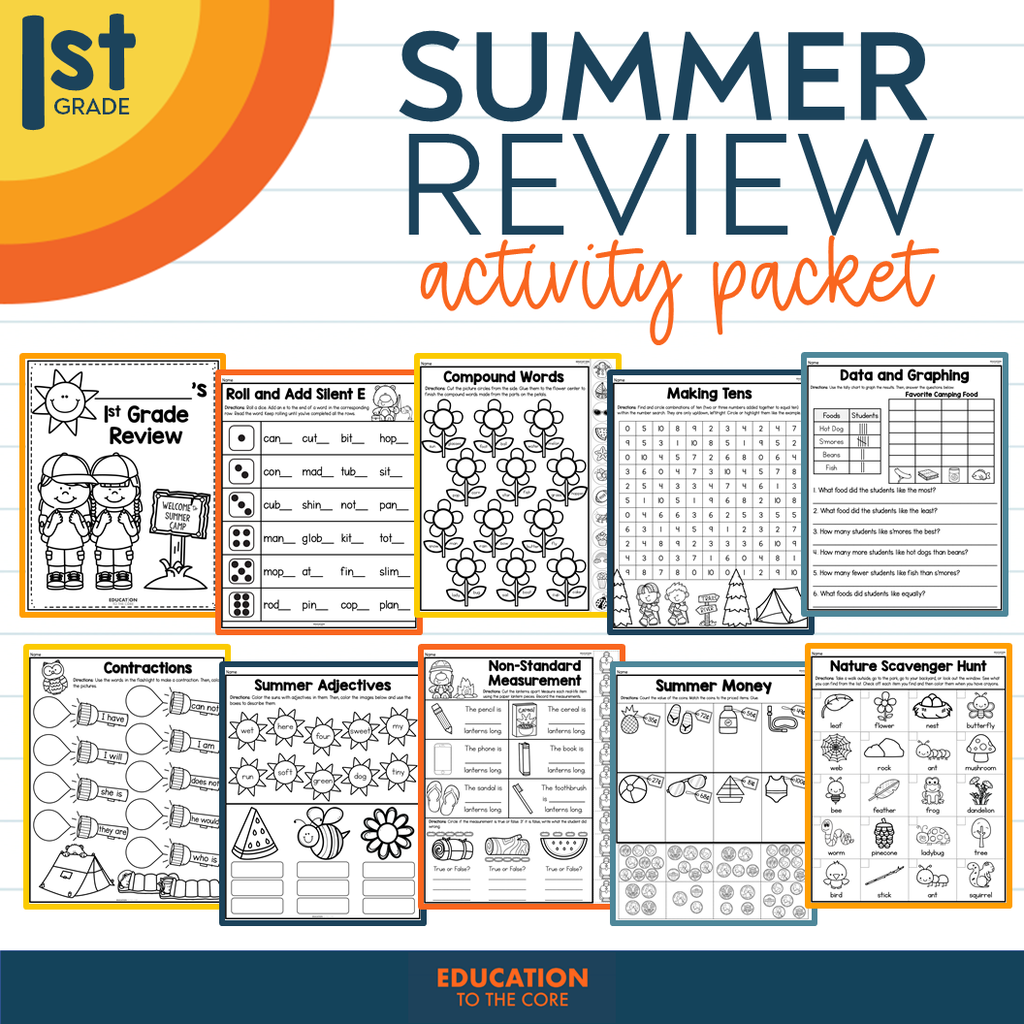 1st Grade Summer Review Packet