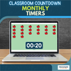 Monthly Classroom Countdown Timer Bundle