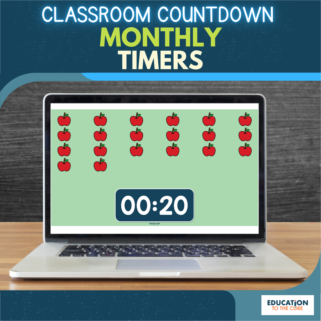Monthly Classroom Countdown Timer Bundle