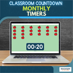 Monthly Classroom Countdown Timer Bundle