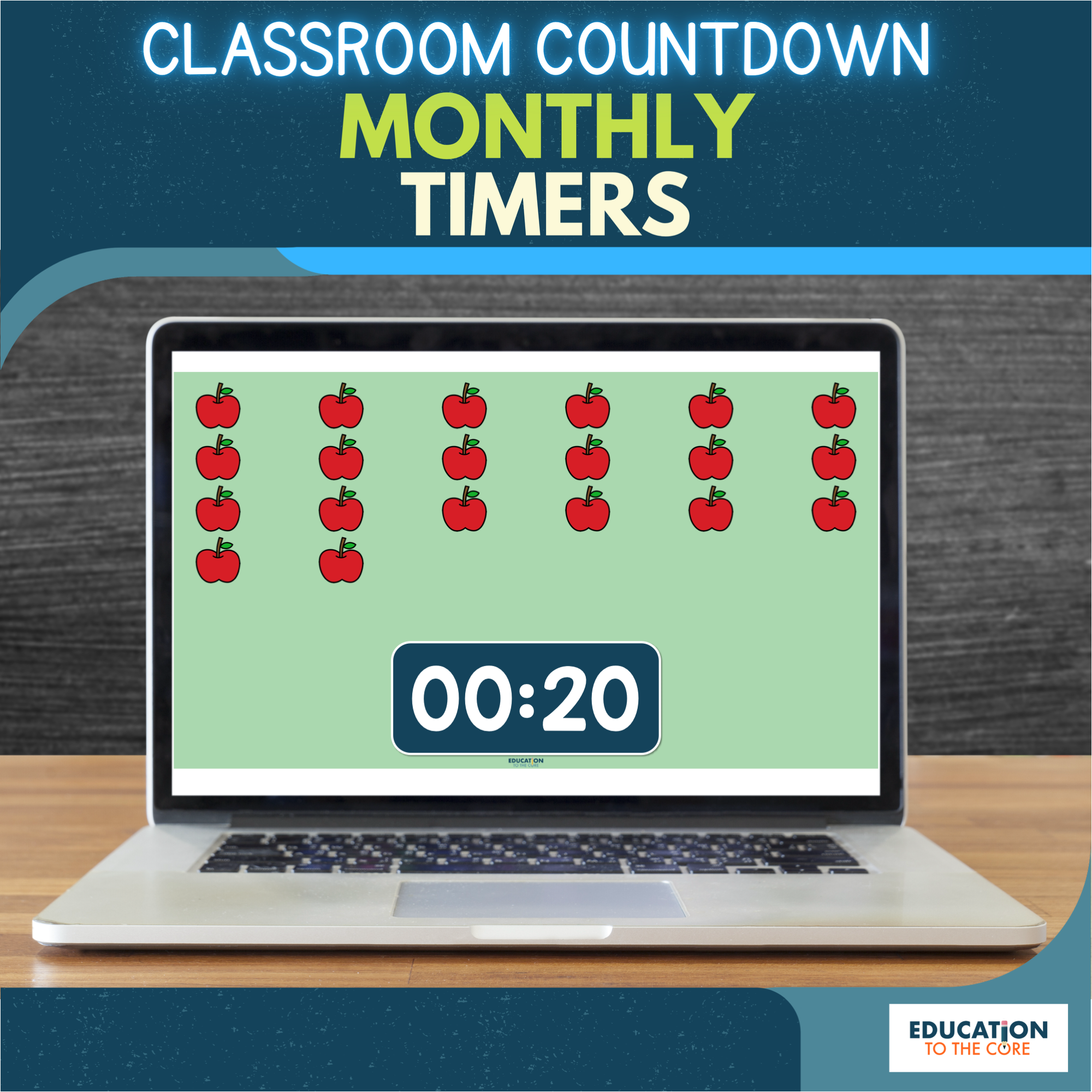 Monthly Classroom Countdown Timer Bundle
