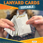 Editable Lanyard Cards for Teachers or Subs