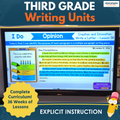 Explicit Instruction Writing Units for the Entire Year - Grade 3
