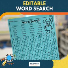 Editable Word Search
