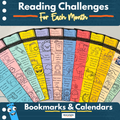 Monthly Reading Challenge Bookmarks and Calendars