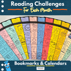 Monthly Reading Challenge Bookmarks and Calendars