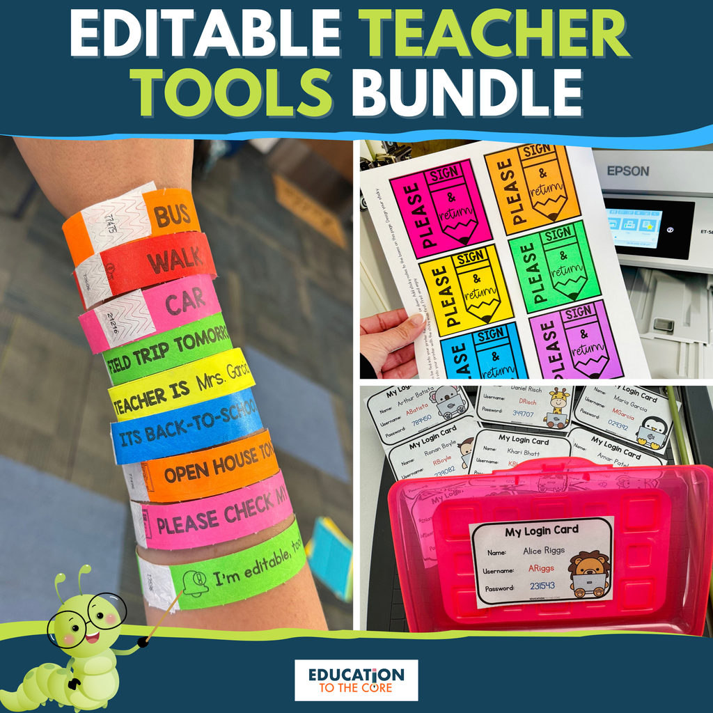 Editable Teacher Tools Bundle