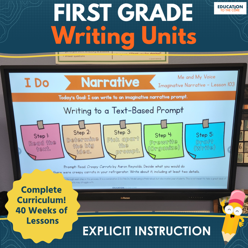Explicit Instruction Writing Units for the Entire Year - Grade 1