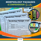 Morphology Passages & Comprehension Bundle w/ Morphology Cards