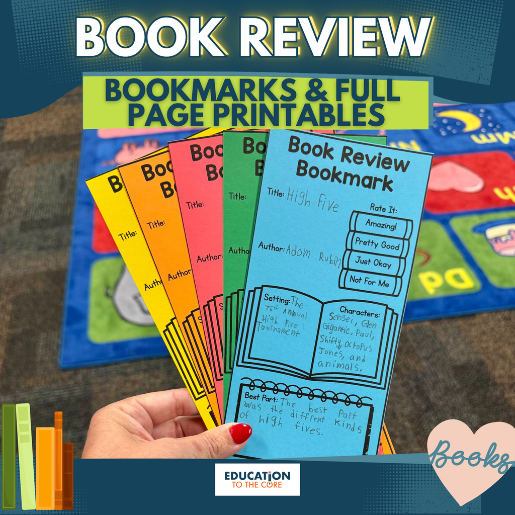 Book Review Bookmarks and Printables Bundle