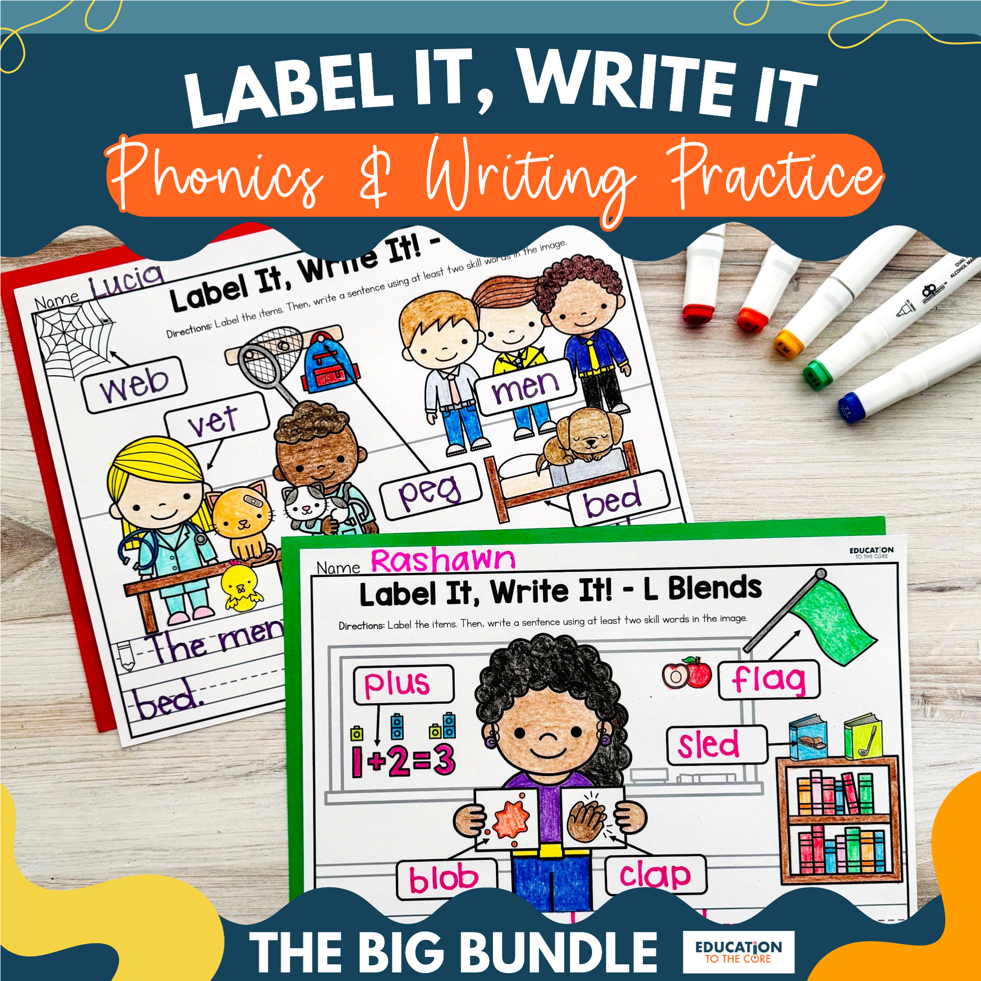 Label It, Write It Phonics and Writing Practice