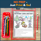 Kindergarten Monthly No Prep Printables Year-Long Bundle