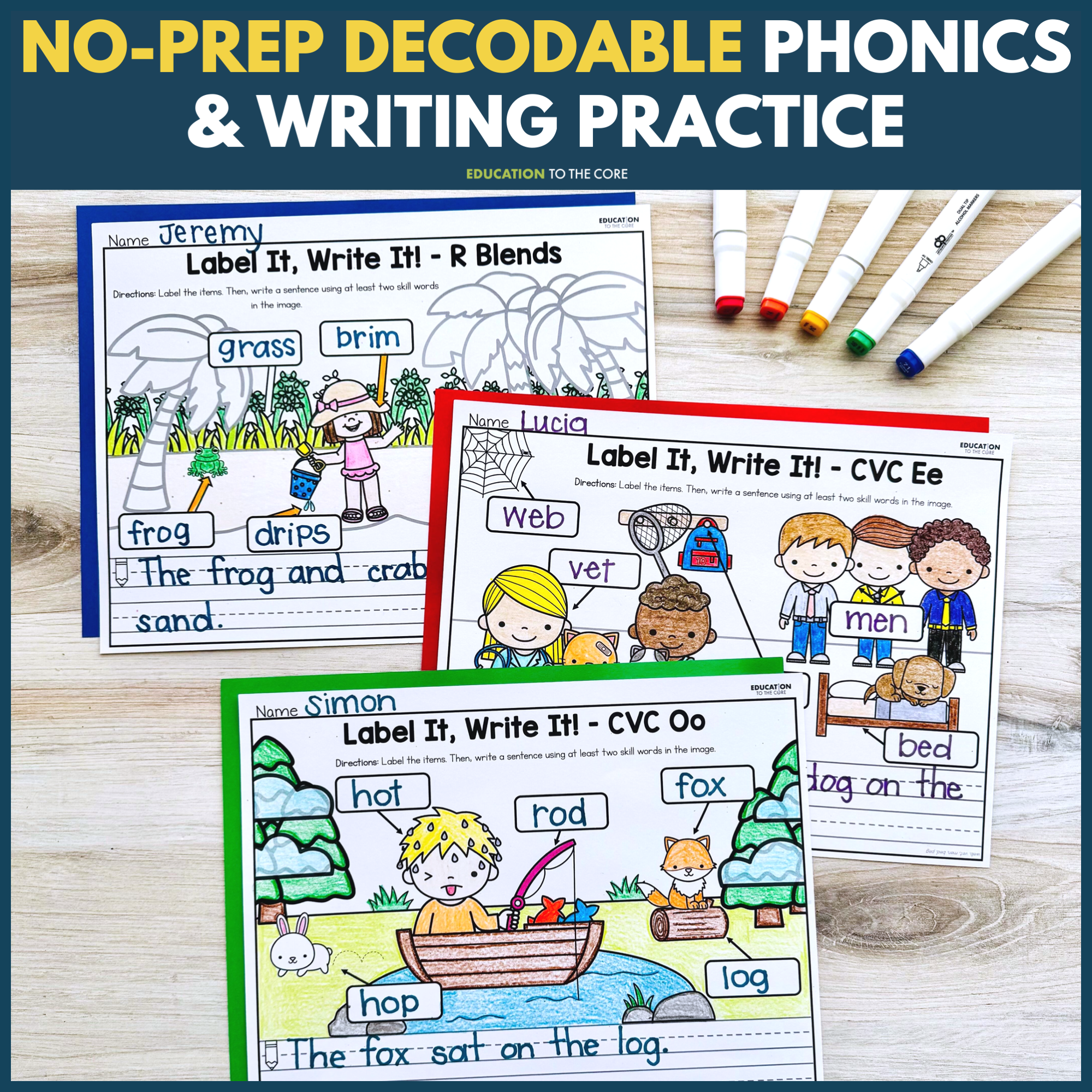Label It, Write It Phonics and Writing Practice