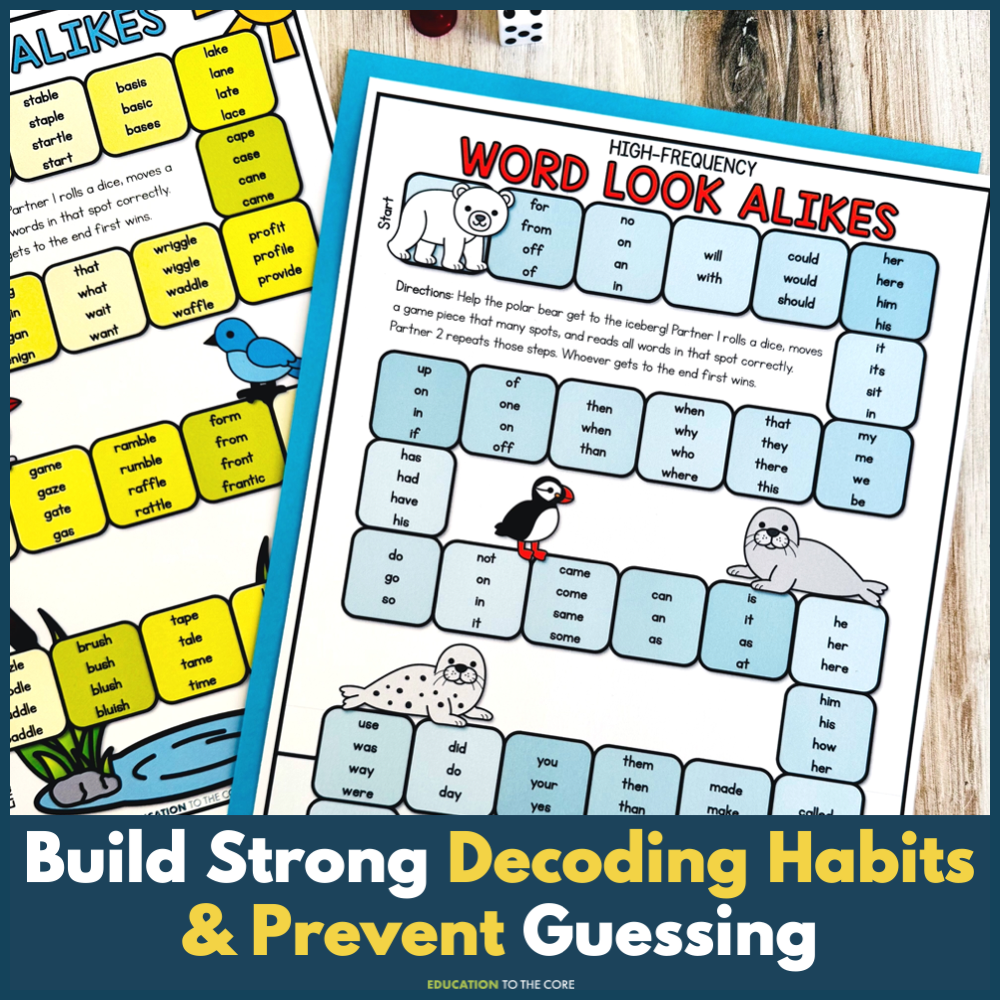 Look-Alike Word Game Boards
