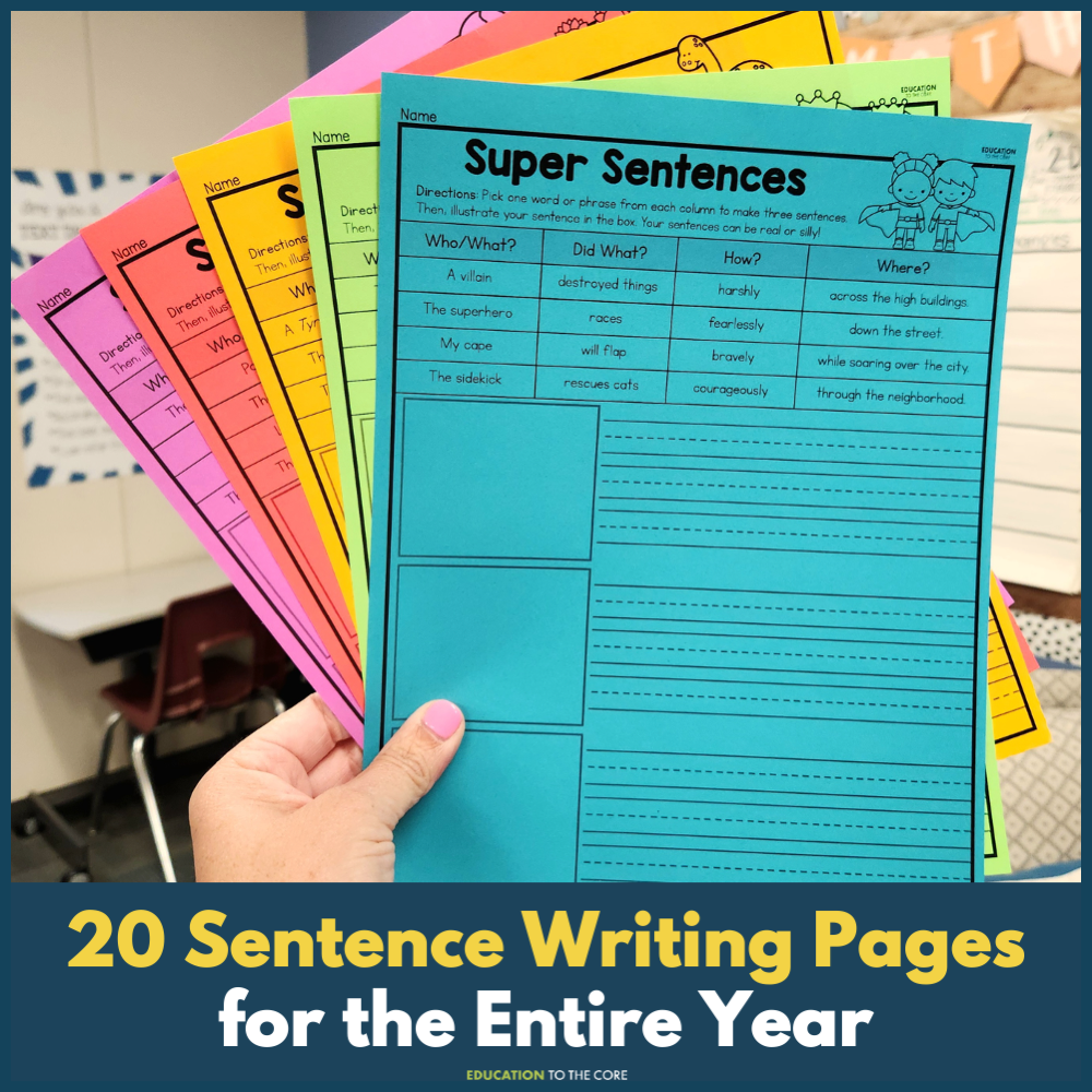 Super Sentences: Themed Sentence Writing Practice