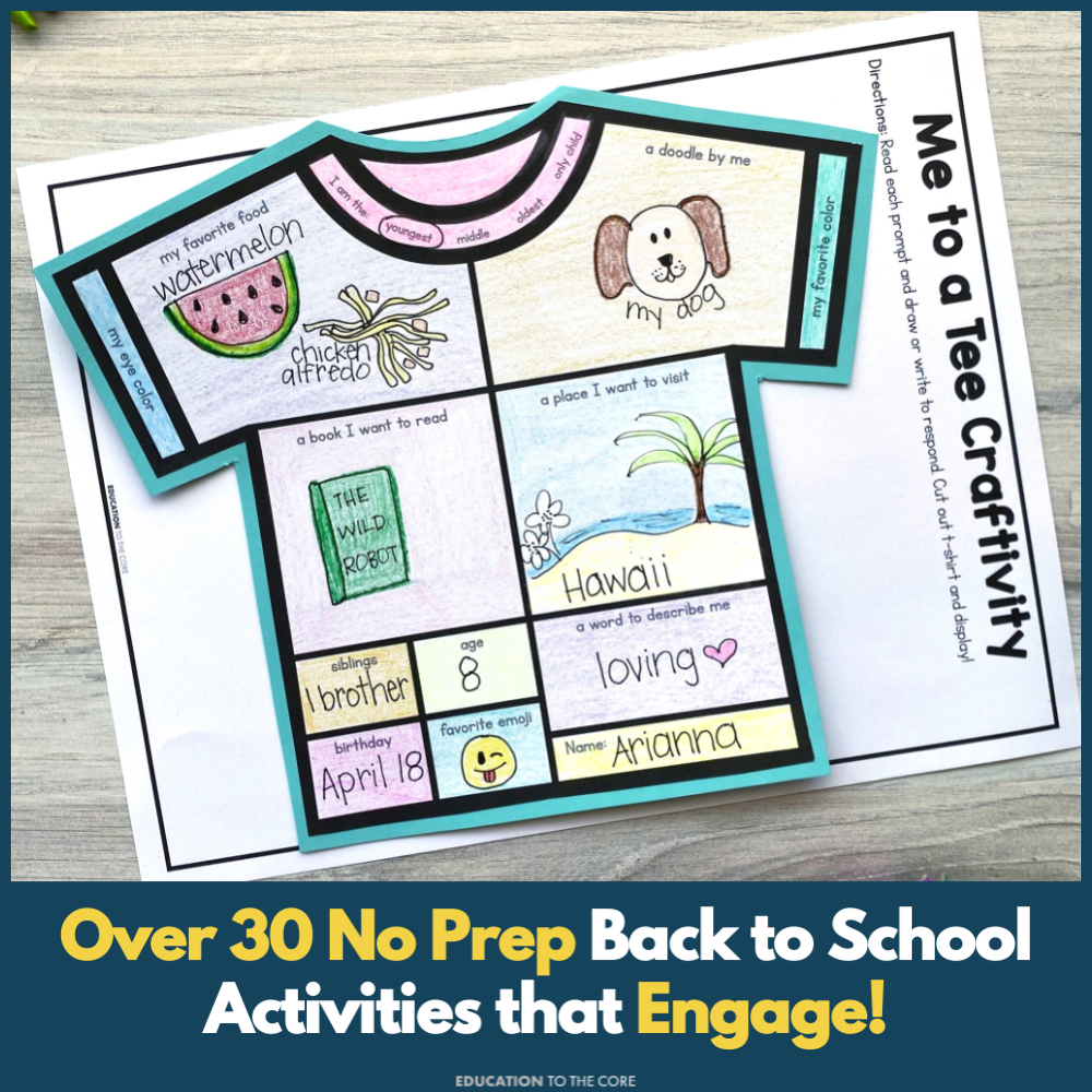 Back to School Packet: First Day Activities