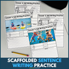 Answer and Add Basic Sentence Writing Practice Bundle