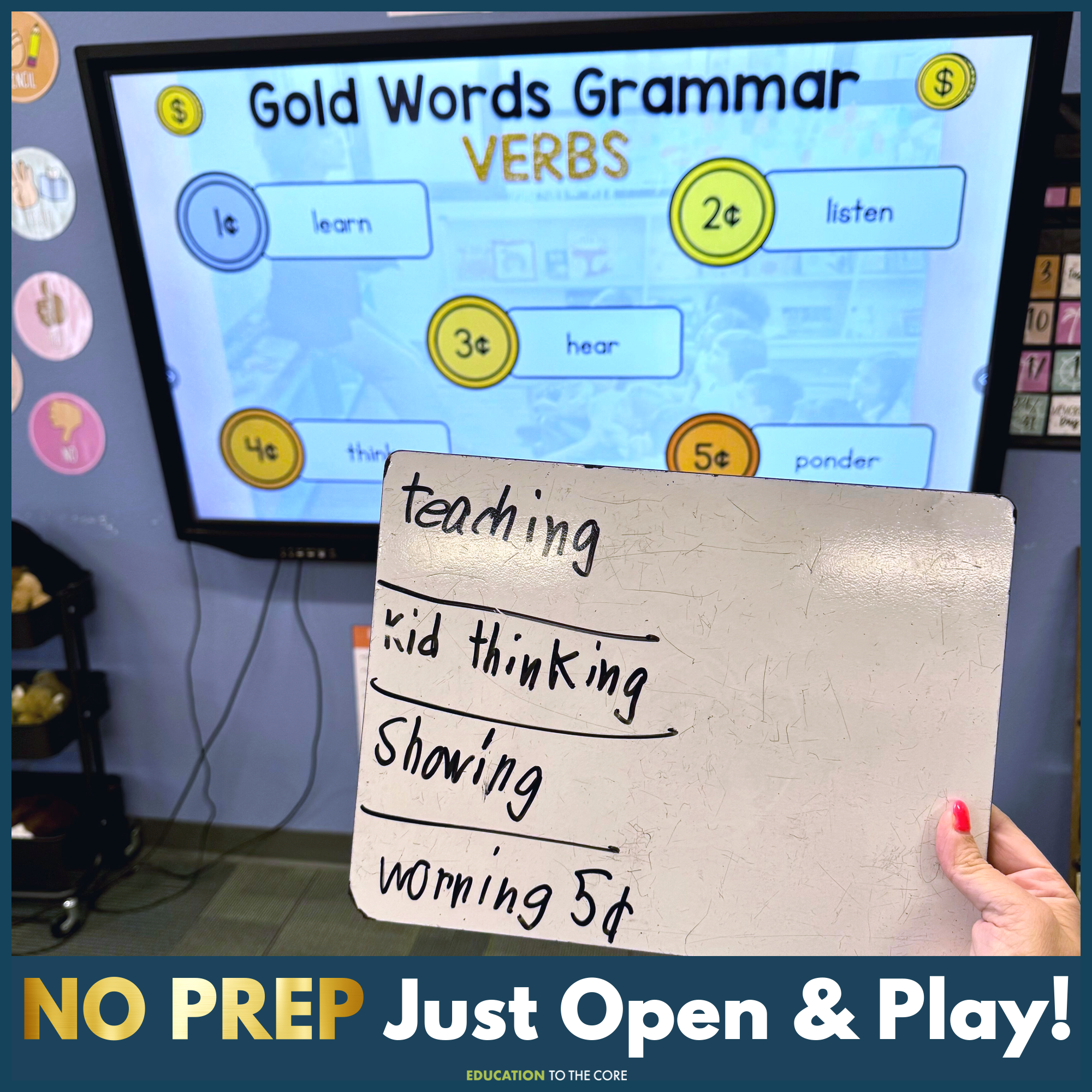 Gold Words Grammar Slides Game