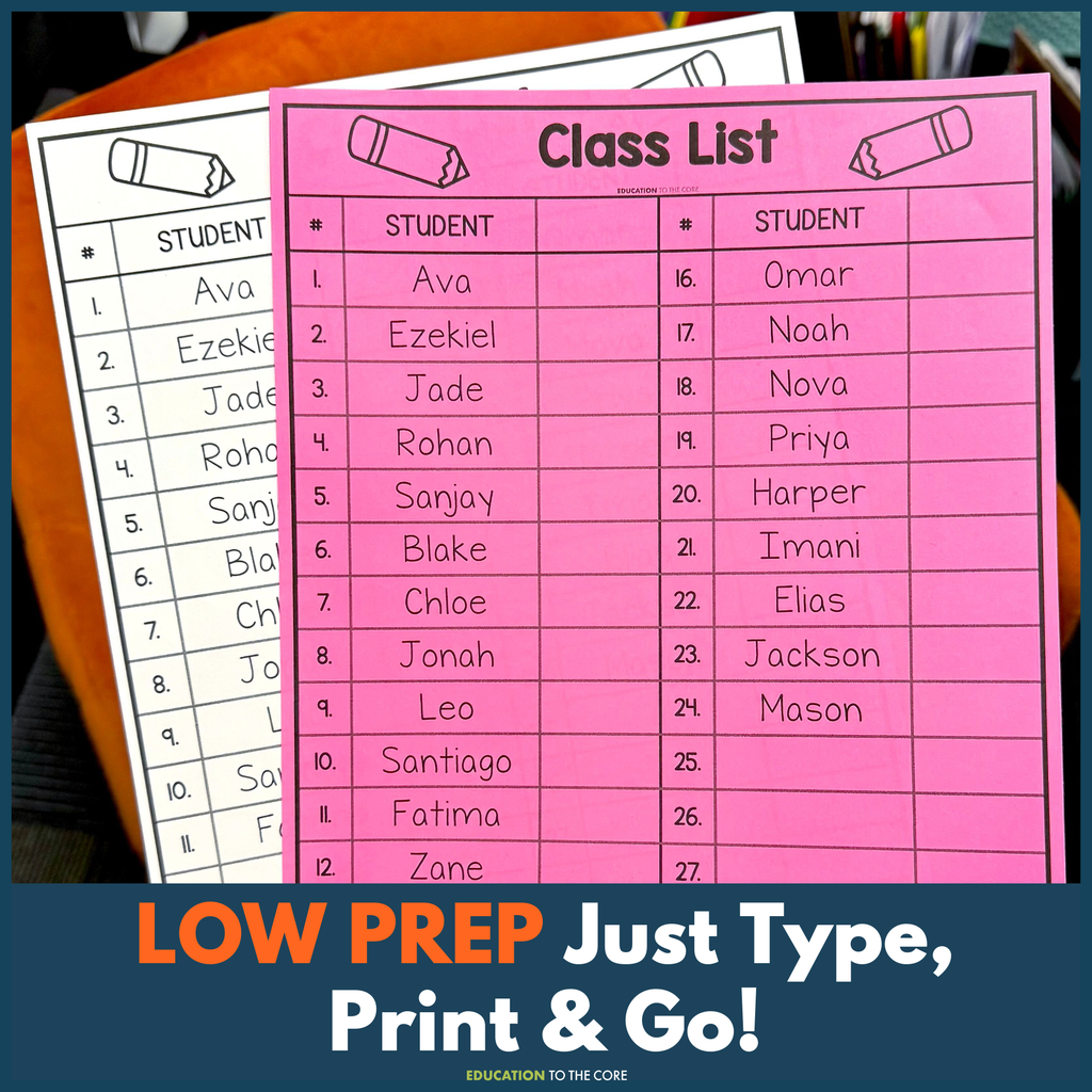 Editable Class Lists