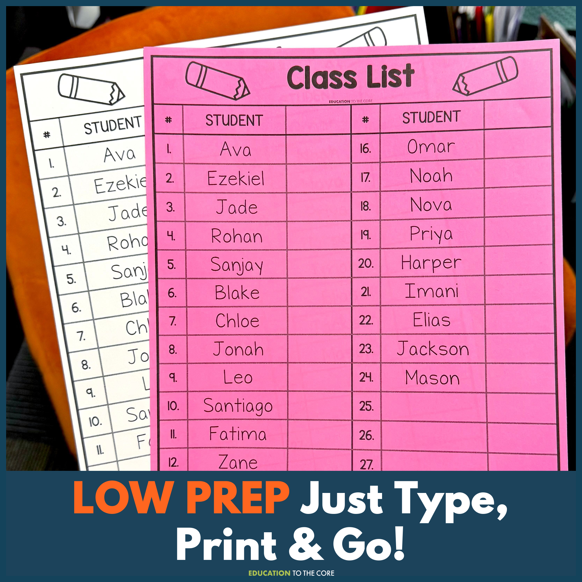 Editable Class Lists