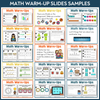 No Prep Math Warm-Ups for 2nd Grade