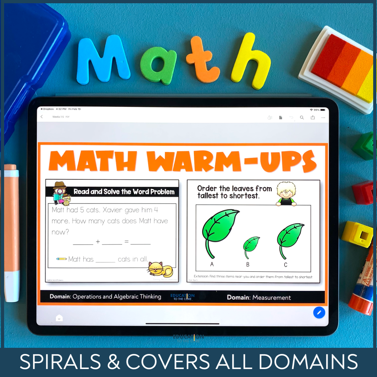 No Prep Math Warm-Ups for 1st Grade