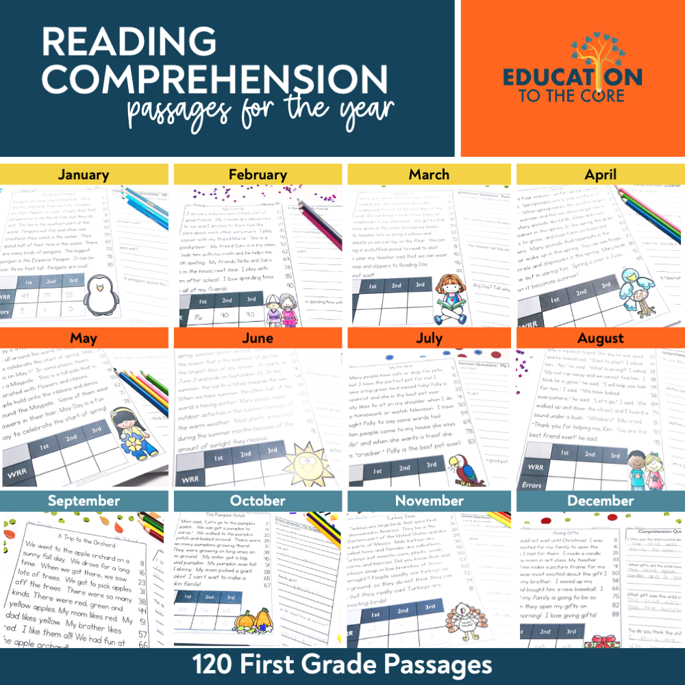 1st-3rd Grade Reading Comprehension Passages Bundle