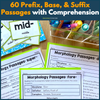 Morphology Passages & Comprehension Bundle w/ Morphology Cards