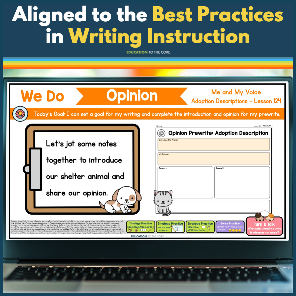 Explicit Instruction Writing Units for the Entire Year - Grade 1