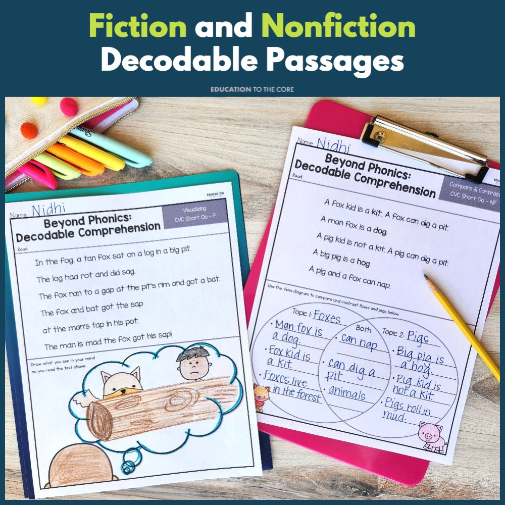 Decodable Passages w/ Reading Comprehension